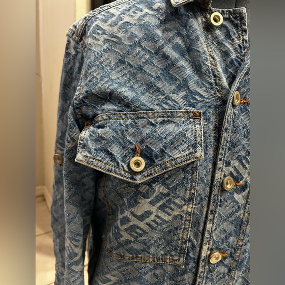 Diesel Women’s logo Jeans Jacket Size S - Picture 3 of 11